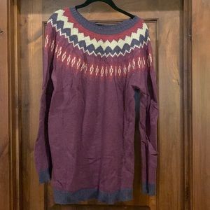 Cabelas fair isle tunic sweater size M